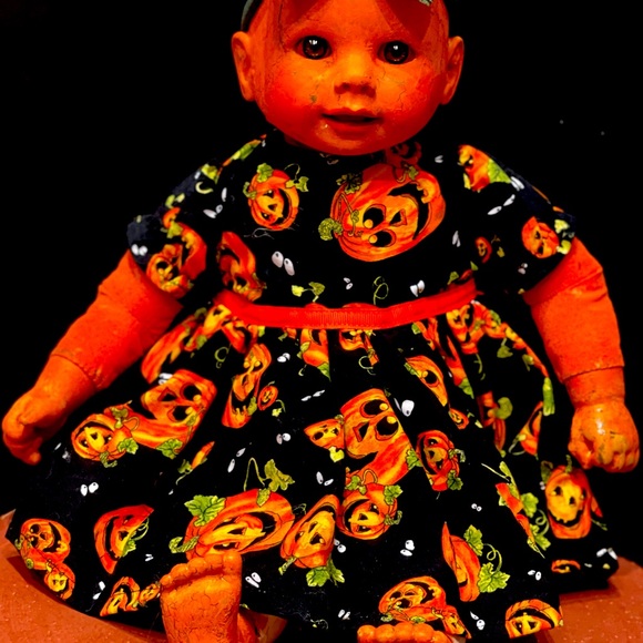 Creepy Pumpkin Doll Augustina is up for adoption. - Picture 2 of 2